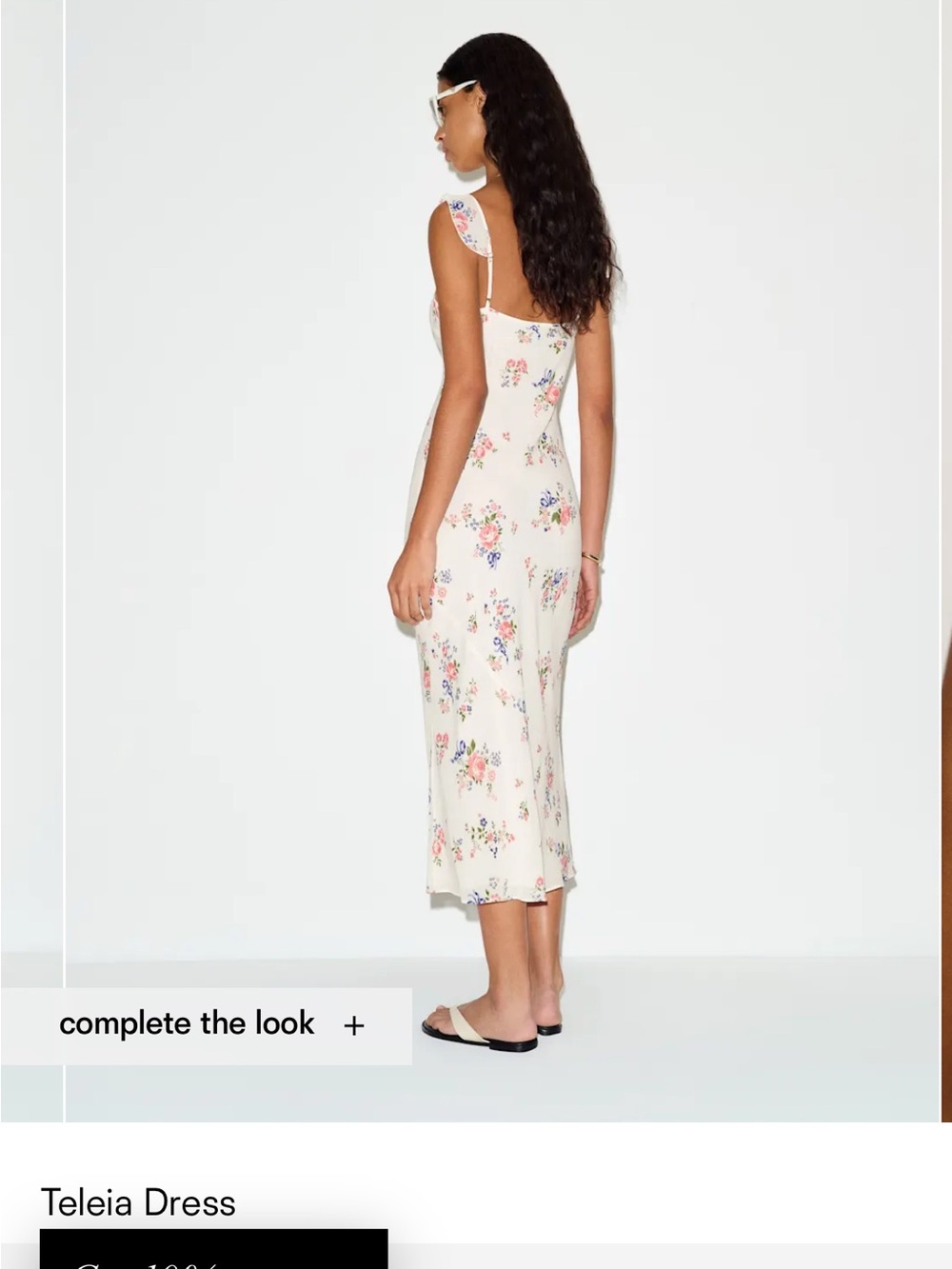 Reformation Cream Floral Teleia Midi Dress - Picture 2 of 2